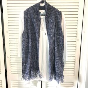 Cloud Chaser Blue Sweater Vest with fringe XL